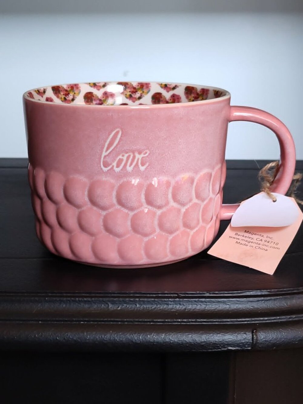 Valentines ‘Love’ Hearts & Floral Coffee Mug - Mia Charro by Magenta NWT
